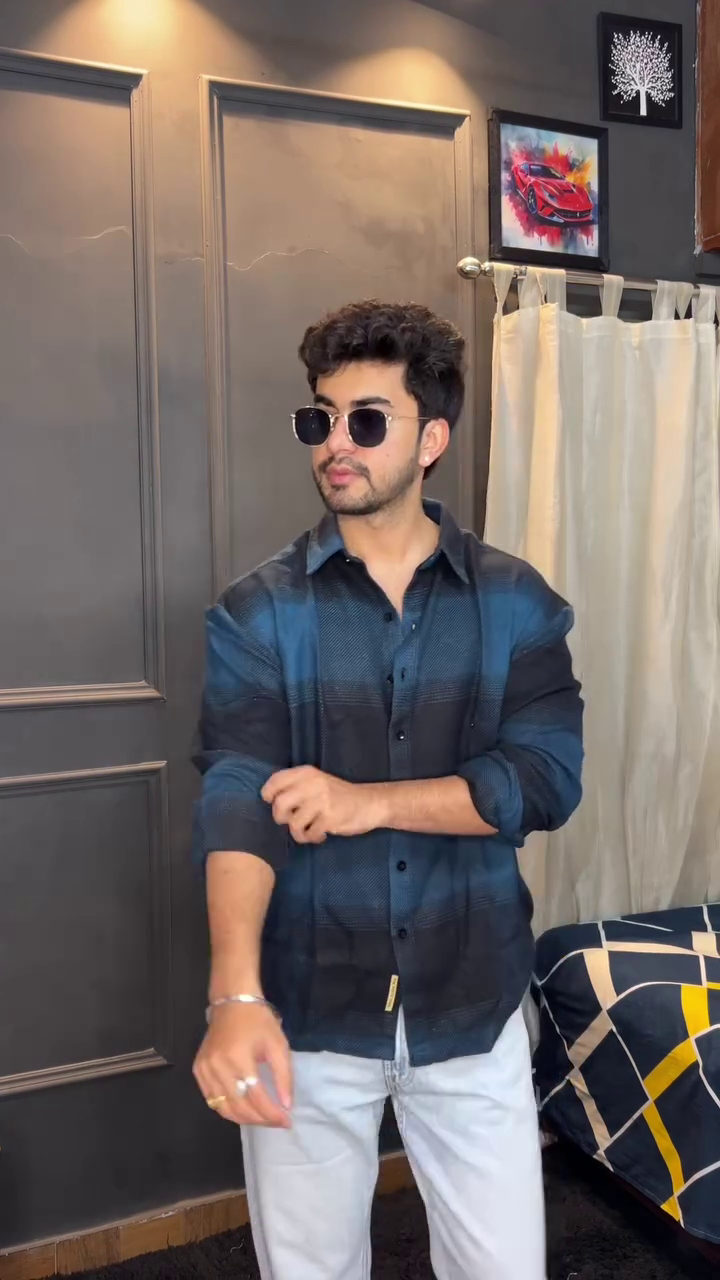 “Forest Check Casual Shirt 🌿🤎 | Men’s Smart Relaxed Fit”