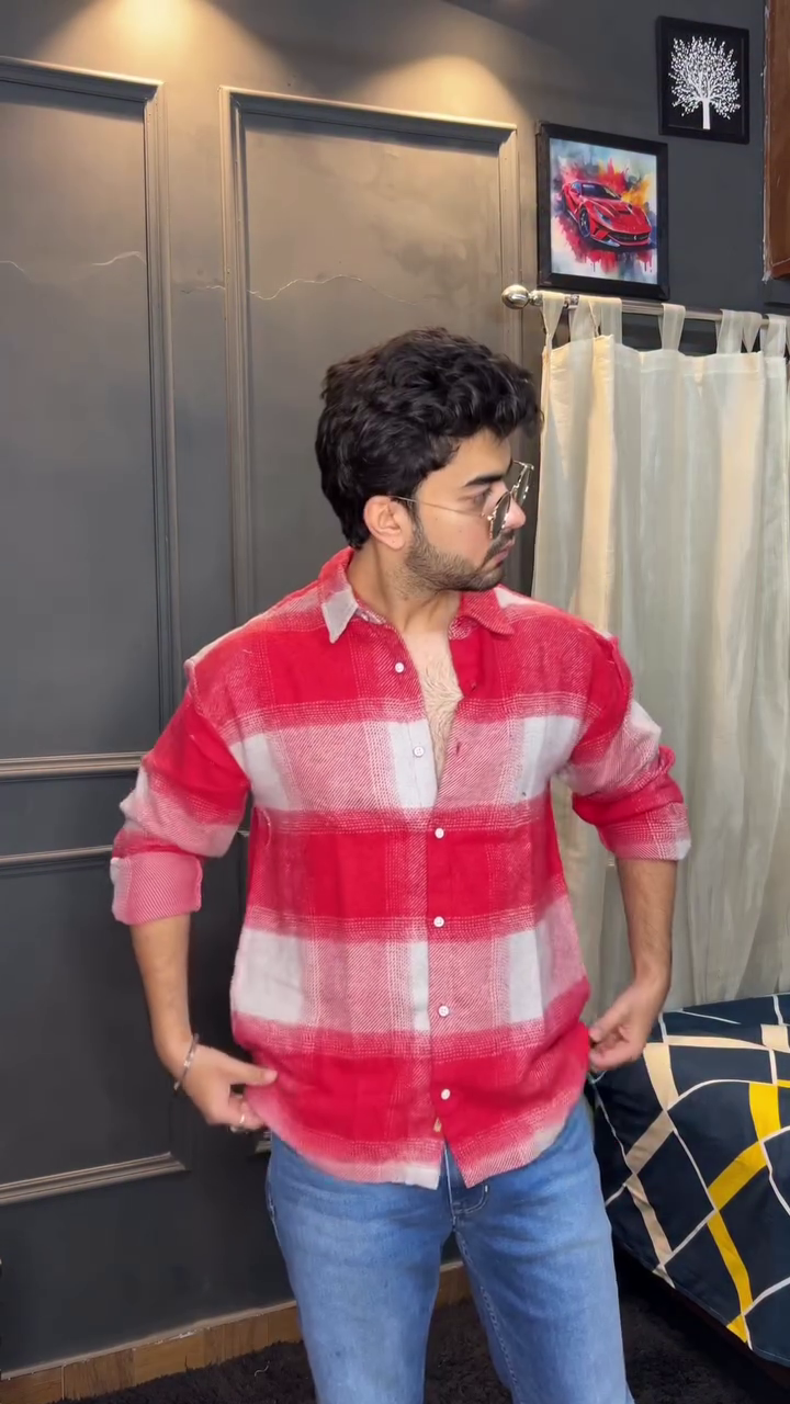 “Forest Check Casual Shirt 🌿🤎 | Men’s Smart Relaxed Fit”