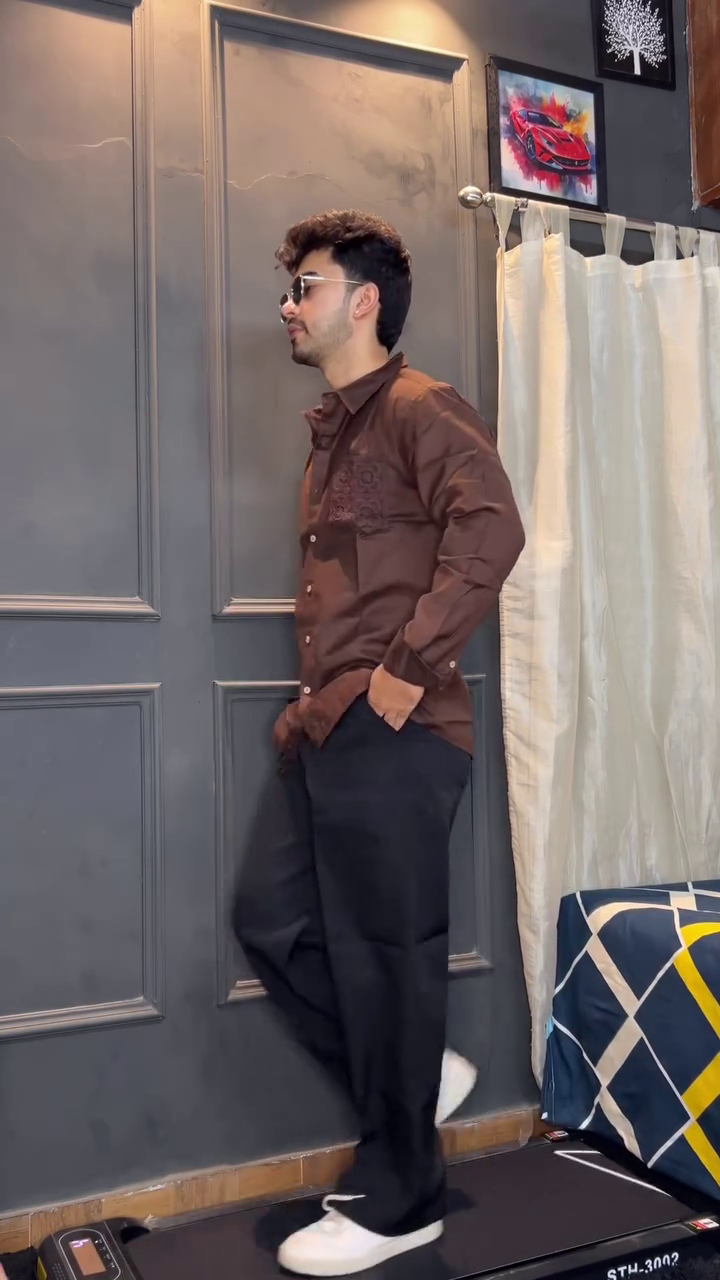 “Rust Red Casual Shirt 🔥🤎 | Men’s Everyday Statement Fit”