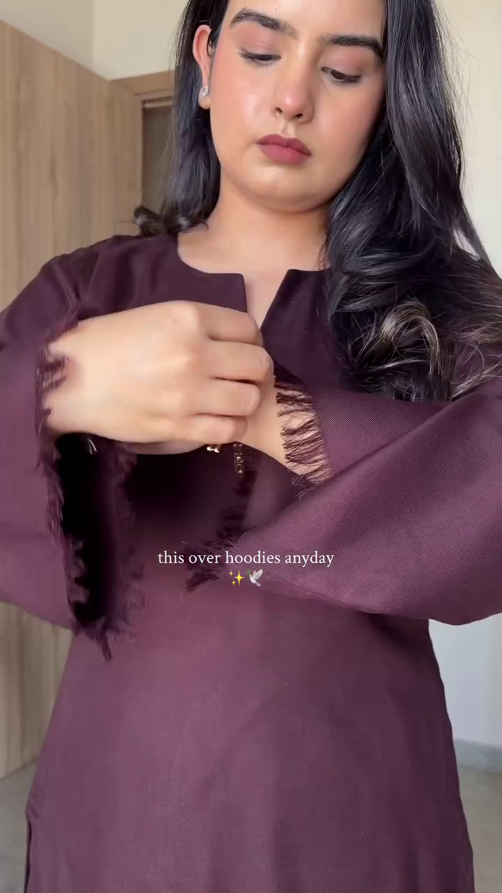“Wine Luxe Co-ord Set 🍷🤍 | Minimal Elegant Winter Edit”