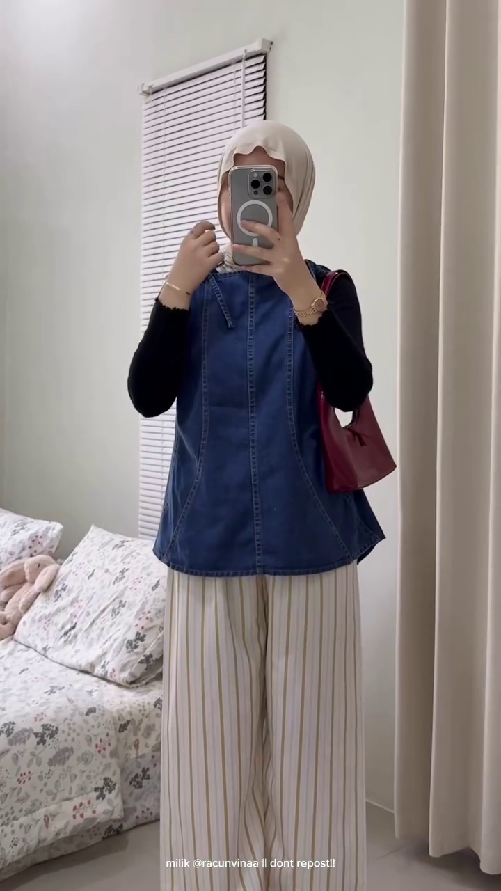 “Denim Layered Modest Set 💙🧕 | Casual Chic Everyday Wear”