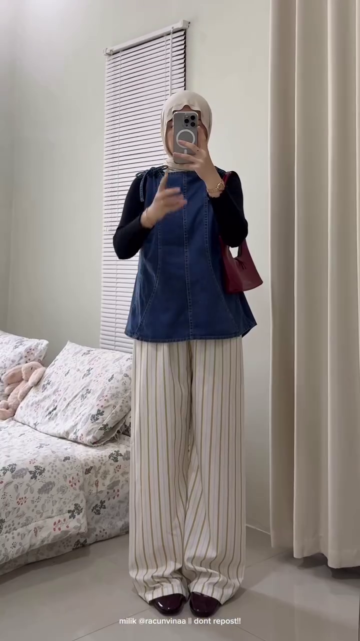 “Denim Layered Modest Set 💙🧕 | Casual Chic Everyday Wear”