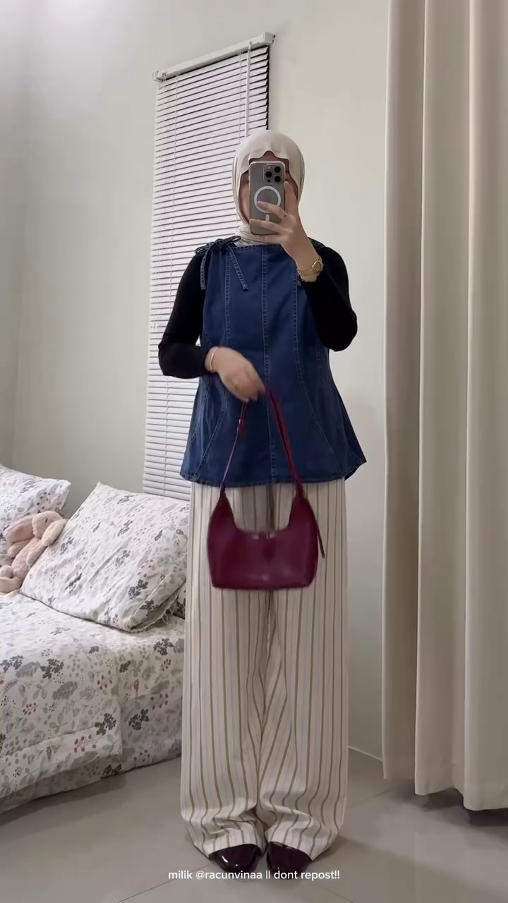 “Denim Layered Modest Set 💙🧕 | Casual Chic Everyday Wear”